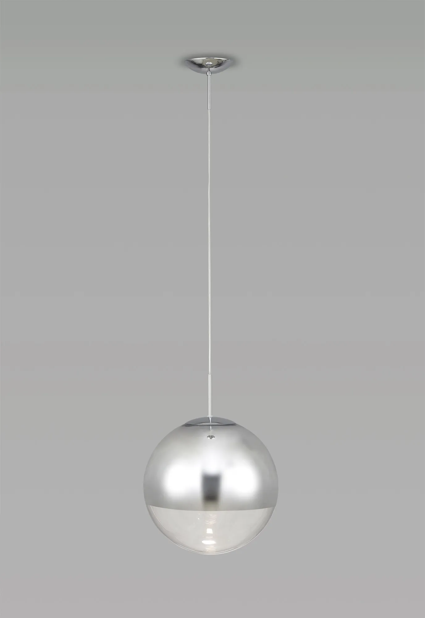 Miranda 25cm Glass Pendant 1 Light Polished Chrome D0124  Deco Miranda